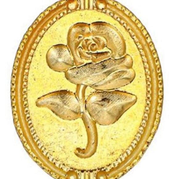 Wax Seal Stamp Rose in Oval Frame - Picture 1 of 2